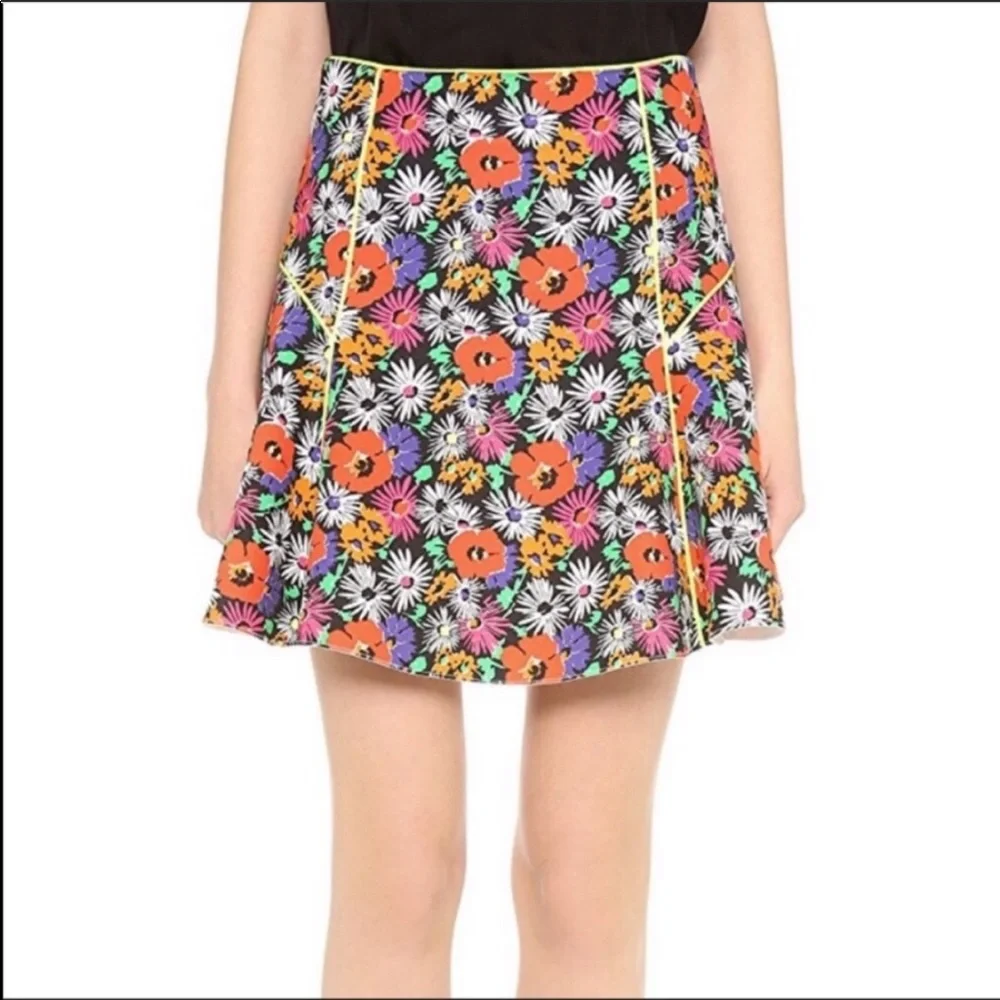 Veronica Beard skater scuba floral skirt sz 2 - Picture 13 of 13